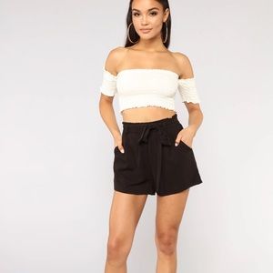 Tatiana Tie Waist Shorts Fashion Nova L